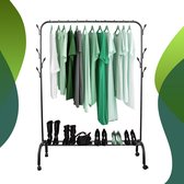 LG Life’s Green Kledingrek - Dressboy – Zwart – Metaal – Garderoberek met ophanghaken – H144xB110xD40 cm
