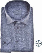 Ledub modern fit overhemd - donkerblauw dessin - Strijkvriendelijk - Boordmaat: 44