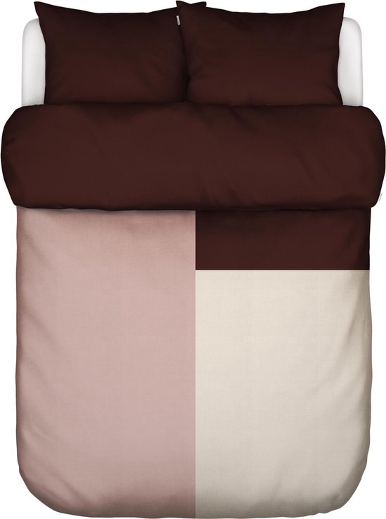 MARC O'POLO Ewon Dekbedovertrek Crimson Brown - Lits-Jumeaux XL – 260x200/220 cm
