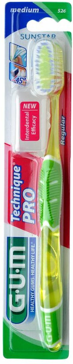 GUM - Tandenborstel Compact Pro Medium - 6 x 1 stuk - Voordeelverpakking