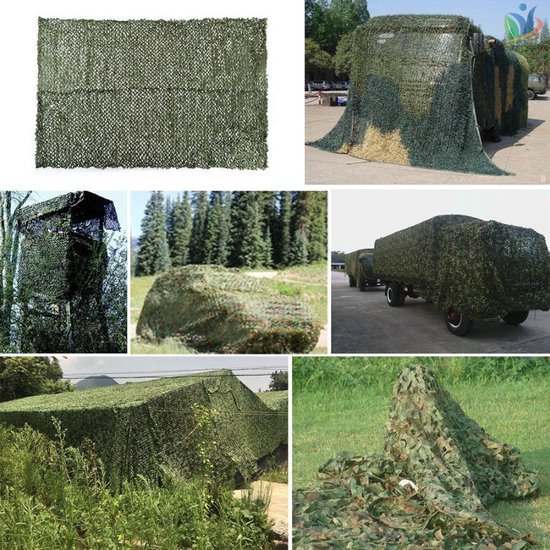 6x3 meter camouflage net groen - Tarp