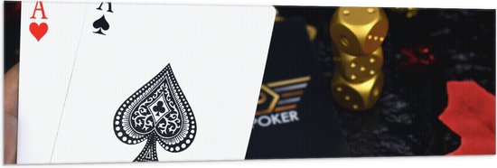 Vlag - Azen uit Kaartspel bij Pokeren - 150x50 cm Foto op Polyester Vlag
