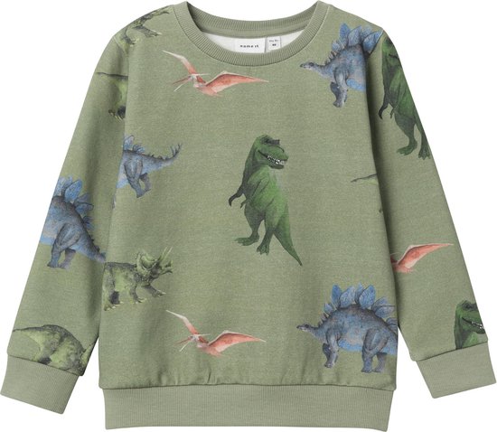 Name it sweater jongens - groen - NMModino - maat 122/128