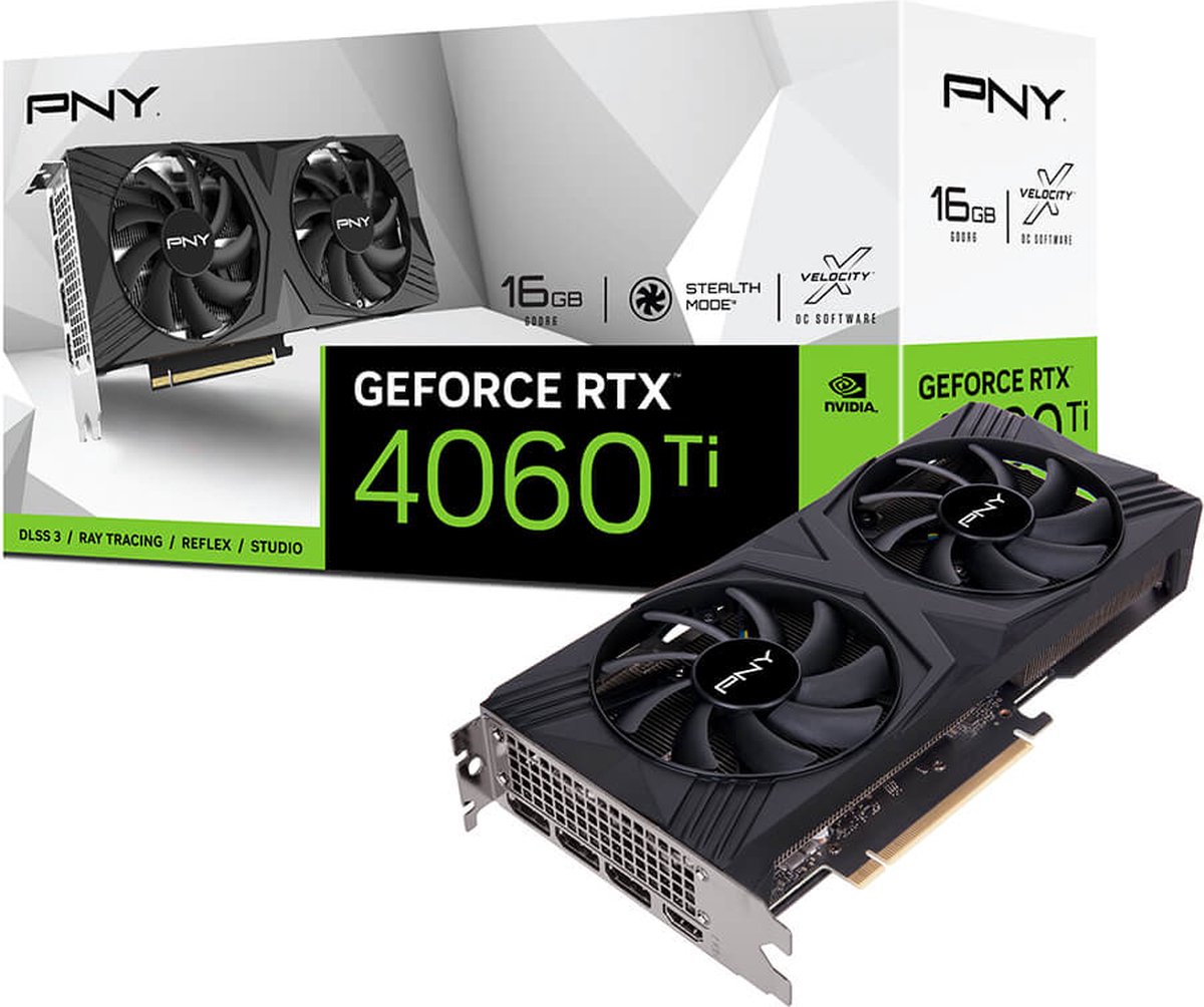 PNY GeForce RTX 4060 Ti VERTO Dual Fan - 16 GB GDDR6 - 4060 Ti | bol