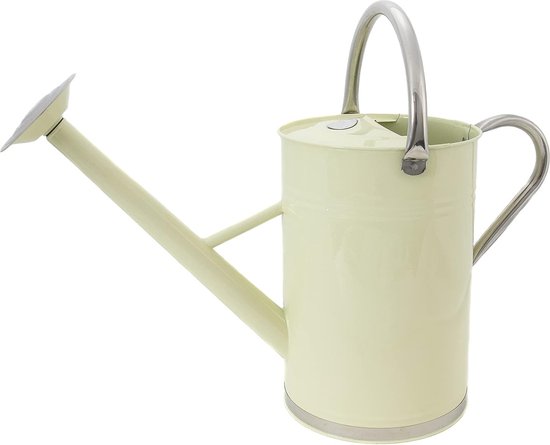 4,5 liter vintage gieter in olijfgroen - gegalvaniseerd stalen kan voor
