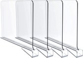 4 stuks acryl planken, plankverdeler, scheidingswand, plankverdeler, plankensysteem zonder boren, voor boekenkast, kledingkast en hangrekken (GB, 4 stuks)