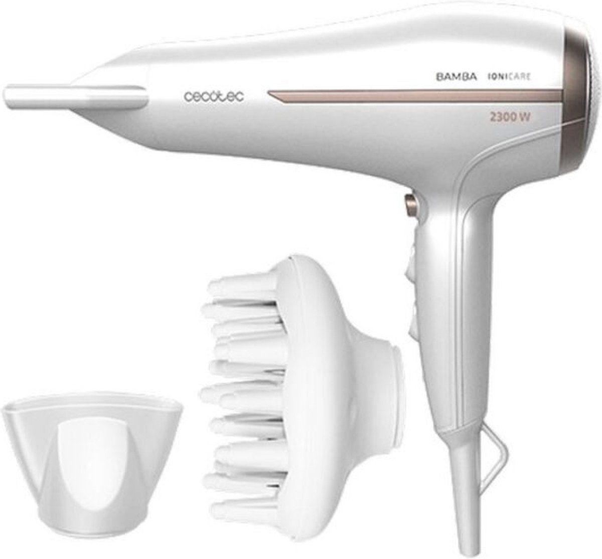 Cecotec® Föhn DC Bamba IoniCare 5200 Aura - 2300W - Haardroger - Wit