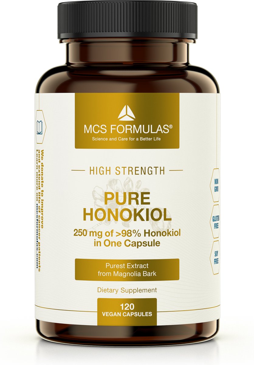 Goedkoopste Honokiol Pure - 250 mg Vegan capsule - Magnolia extract - High Purity 98 Honokiol