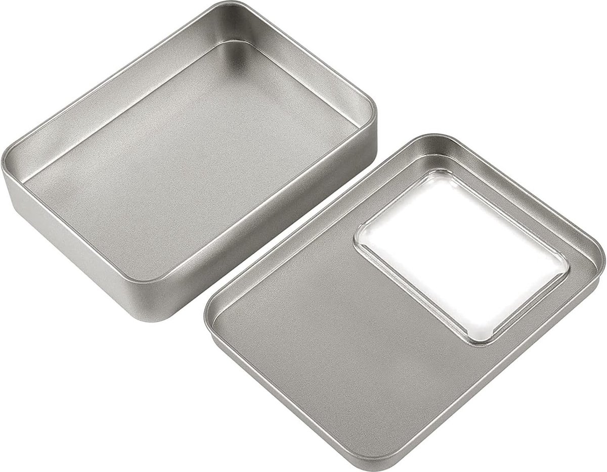 TAFACE 2 blikjes, opbergdoos met deksel, mini-metalen doos, praktische blikken doos, geschikt voor snoep, sleutels (zwart TAFACE 2 blikjes, opbergdoos met deksel, mini-metalen doos, praktische blikken doos, geschikt voor snoep, sleutels (zwart