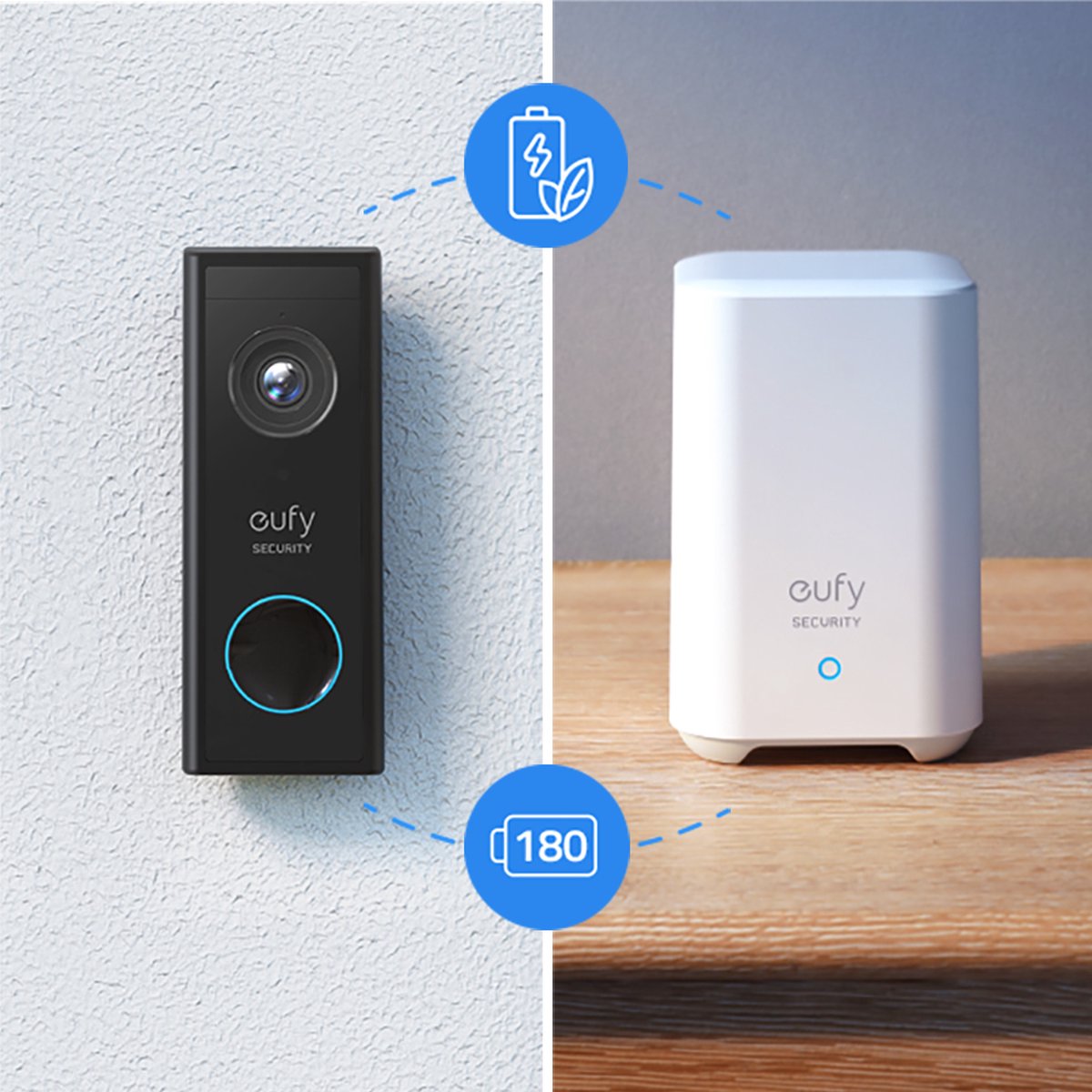 Afbeelding 2 van eufy Security - Wireless Video Doorbell 2K + eufy security S220 SoloCam - On-Device AI for Human Detection - Solar Security Camera - Wireless Outdoor Camera - Forever Power