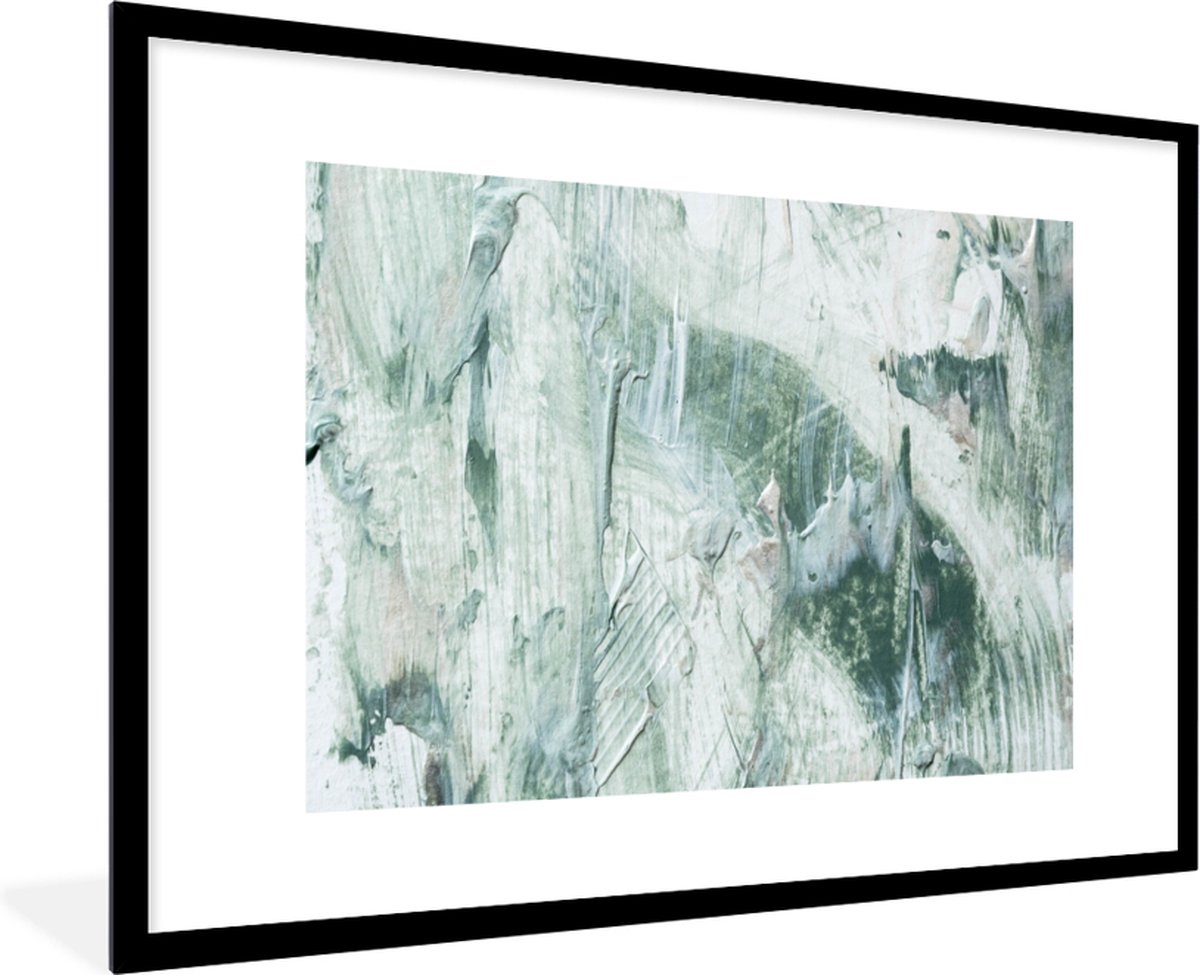Fotolijst incl. Poster - Tuindecoratie - Verf - Abstract - 90x60 cm - Posterlijst