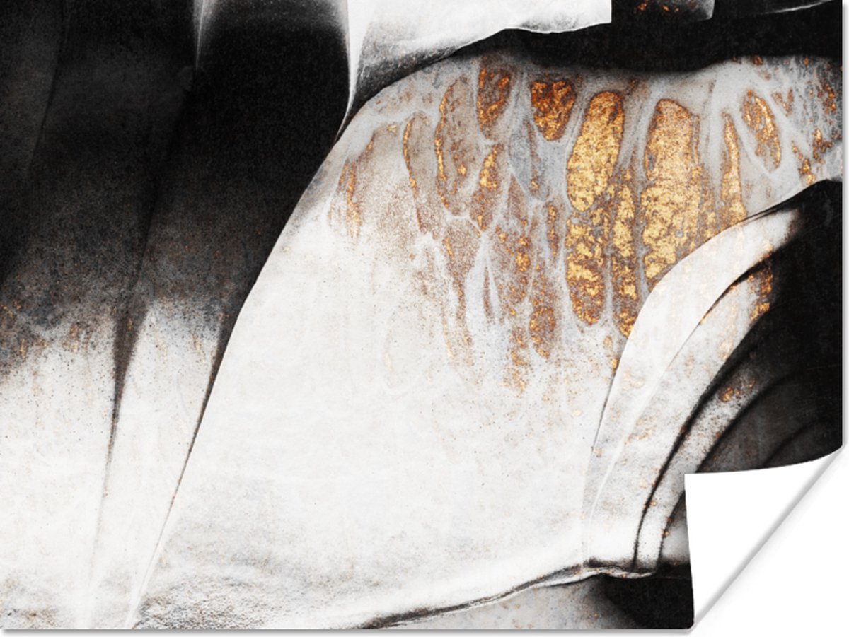 Poster Goud - Abstract - Design - 80x60 cm