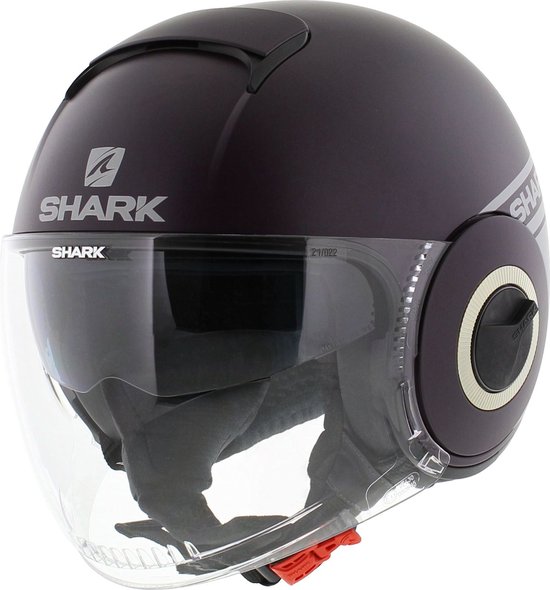 Shark Nano Jethelm Street Neon mat paars zilver XS - Motorhelm / luxe scooterhelm