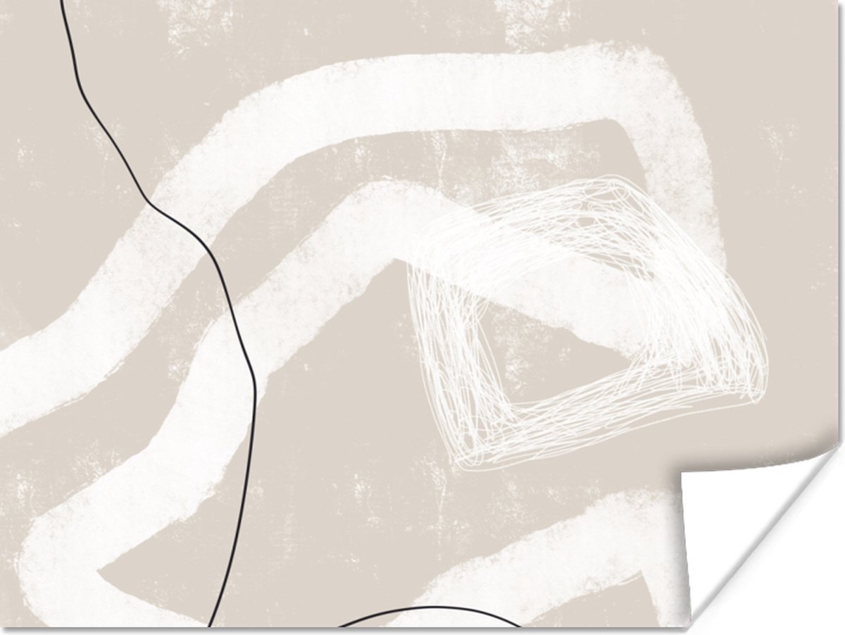 Poster Lijn - Abstract - Design - 120x90 cm