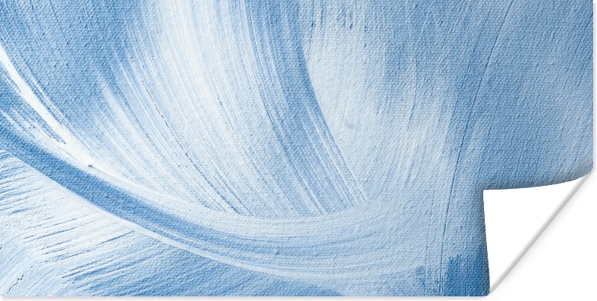 Poster Blauw - Acrylverf - Design - 120x60 cm