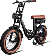Comfort Inz EB8 - Fatbike - E Bike - Elektrische Fiets - 250W - 17.5 Ah - Hydraulische Remmen -Inc. Alarm en kettingslot - Bruin