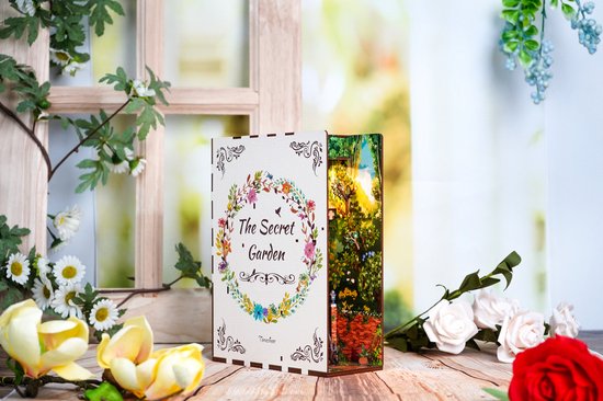 Tonecheer Geschichte des Waldes Buchs tütze 3D Holz DIY Miniatur Haus Buch Nook
