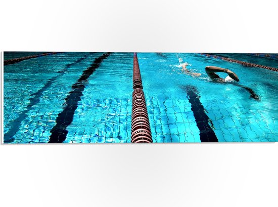 PVC Schuimplaat- Boeien tussen Zwembanden in Professioneel Zwembad - 60x20 cm Foto op PVC Schuimplaat