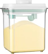 Melkpoeder opbergdoos poederdispenser voor het bewaren van melkpoeder | luchtdichte opbergdoos met lepel en strijkrand | voedselopslag container graanvlokken