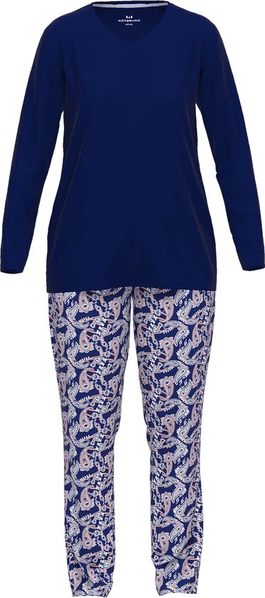 Götzburg Pyjama lange broek - 659 Blue - maat 40 (40) - Dames Volwassenen - 100% katoen- 250135-4009-659-40