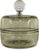 Bonbonnière en verre Artichok Jenny vert - Ø9,5 x 11 cm