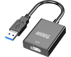 AdroitGoods USB 3.0 naar HDMI - USB Display Adapterkabel - HDMI converter - USB-A Naar HDMI - Zwart