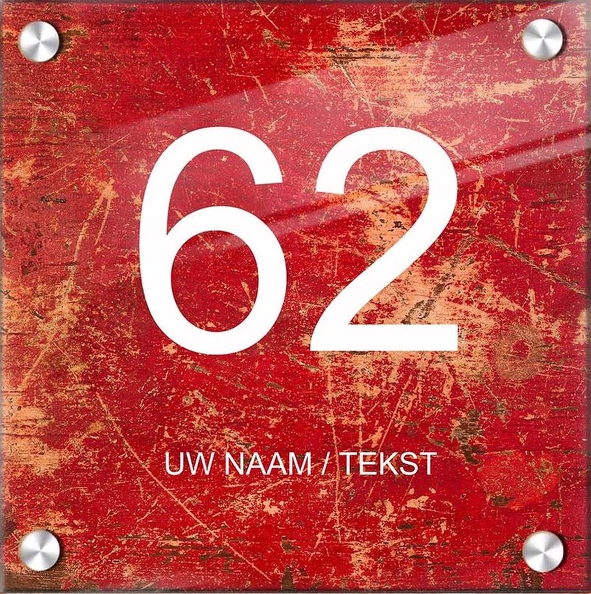 Naambordje voordeur plexiglas 20x20x0,5 cm model 1129 - Huisnummerbordje, naambordjes, naambordje huis, naamplaatjes, huisnummer bord, huisnummer bordje, originele naambordjes voordeur, huisnummerbord met naam, originele huisnummer bord