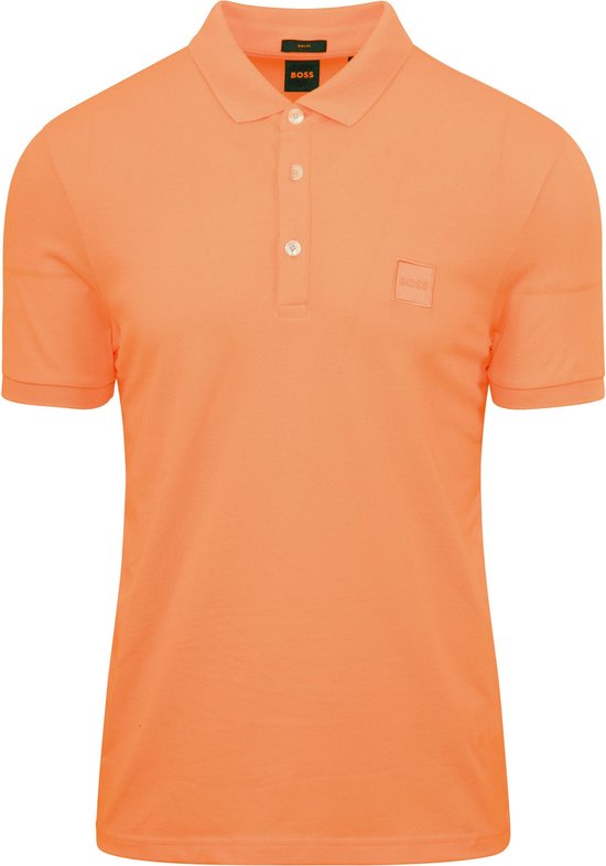 BOSS - Passenger Polo Oranje - Slim-fit - Heren Poloshirt Maat 4XL