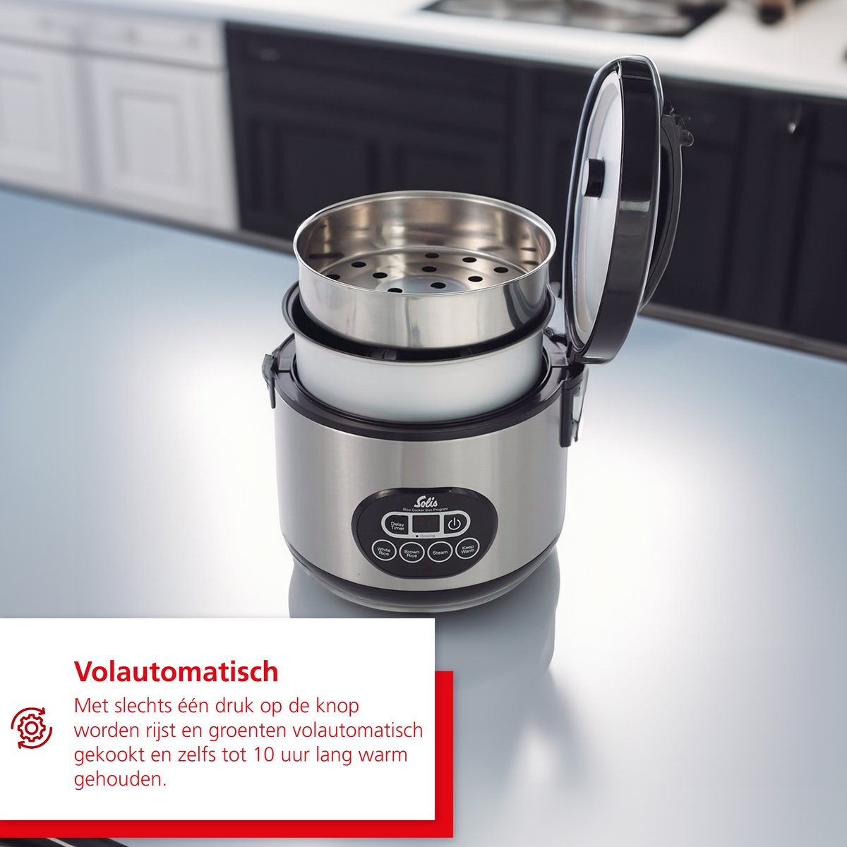Solis Rice Cooker Duo Programm 817 rijstkoker met stomer thumbnail 4