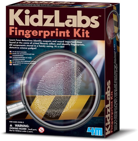 Foto: 4m experimenteerset vingerafdrukken set wetenschap en spel detective kidzlabs spy science 8 jaar