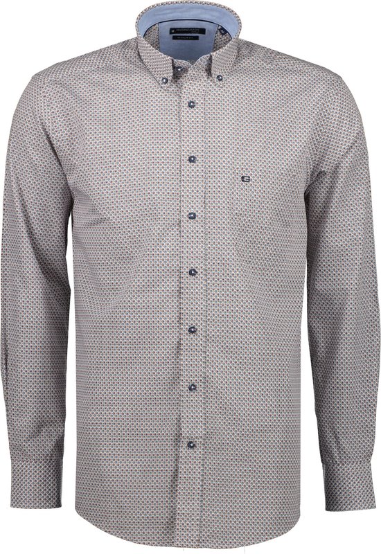 Chemise Giordano - Coupe Moderne - Wit - 4XL Grandes Tailles