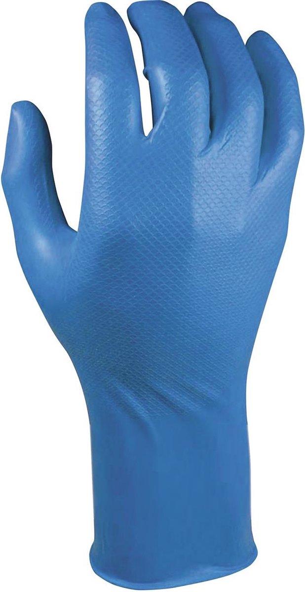 Gants en nitrile Grippaz 306BL - bleus - extra longs - 50 pièces