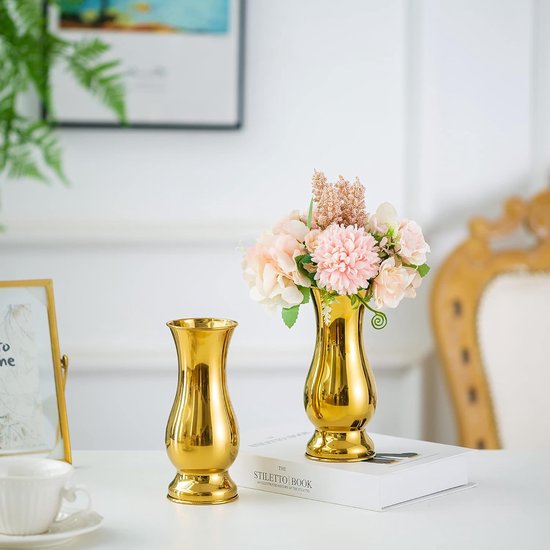 Reliëf Gouden Vaas voor Bloem Home Decoratie Grote... - Vicedeal