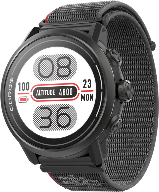 Coros Apex 2 sporthorloge in de kleur zwart