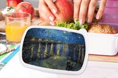 Broodtrommel Wit - Lunchbox - Brooddoos - Van Gogh - Brug - Oude meesters - 18x12x6 cm - Volwassenen