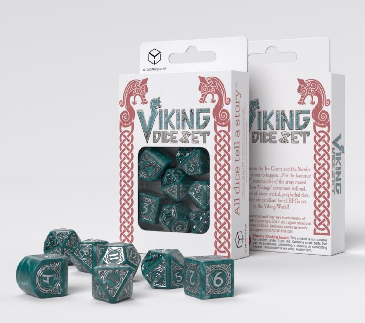 Q-Workshop Viking moderne dobbelstenen set - Mjolnir (7)