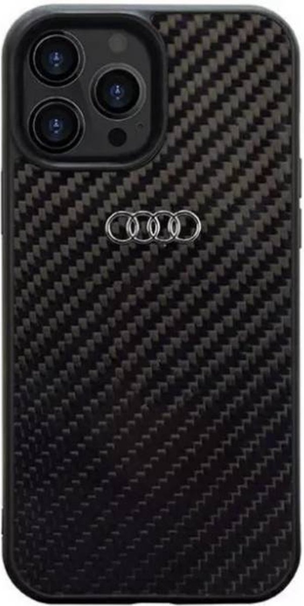 Audi Carbon Fiber Back Case - Geschikt voor Apple iPhone 14 Pro Max (6.7