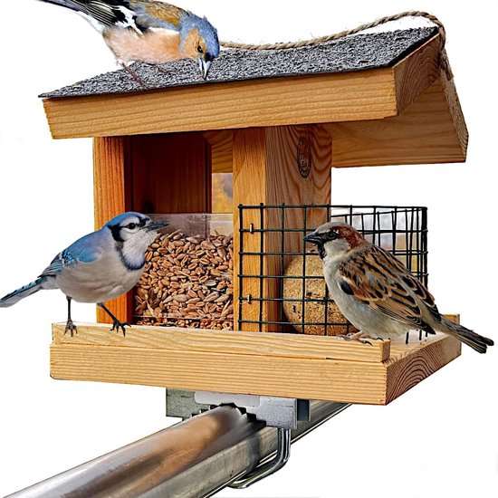 Mangeoire Nichoir en bois pour oiseaux