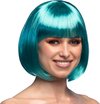 Boland - Pruik Cabaret turquoise Blauw - Steil - Kort - Vrouwen - Can Can - Glitter and Glamour
