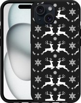 Cazy Hoesje Zwart geschikt voor iPhone 15 Oh Deer