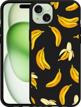 Cazy Hoesje Zwart geschikt voor iPhone 15 Plus Banana