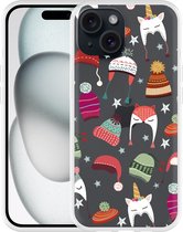 Cazy Hoesje geschikt voor iPhone 15 Winter Hats