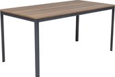 Furni24 Nova bureau, eettafel 140x80x75 cm, tafel walnootdecor/ antraciet