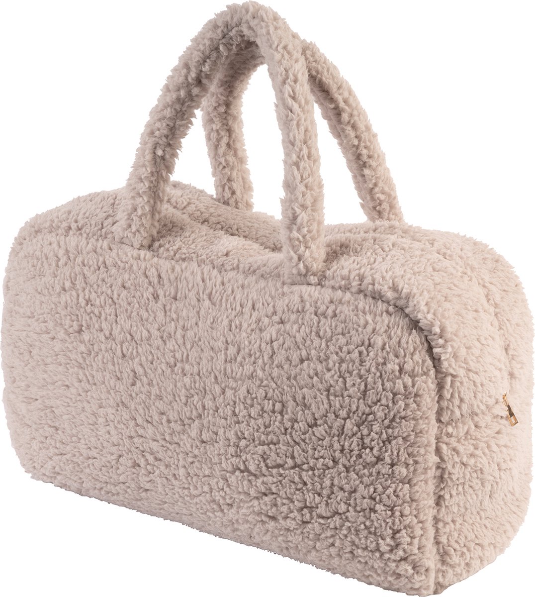 Mistral Home - WEEKENDTAS - teddy - 42 x 25 x 17 cm - effen - écru