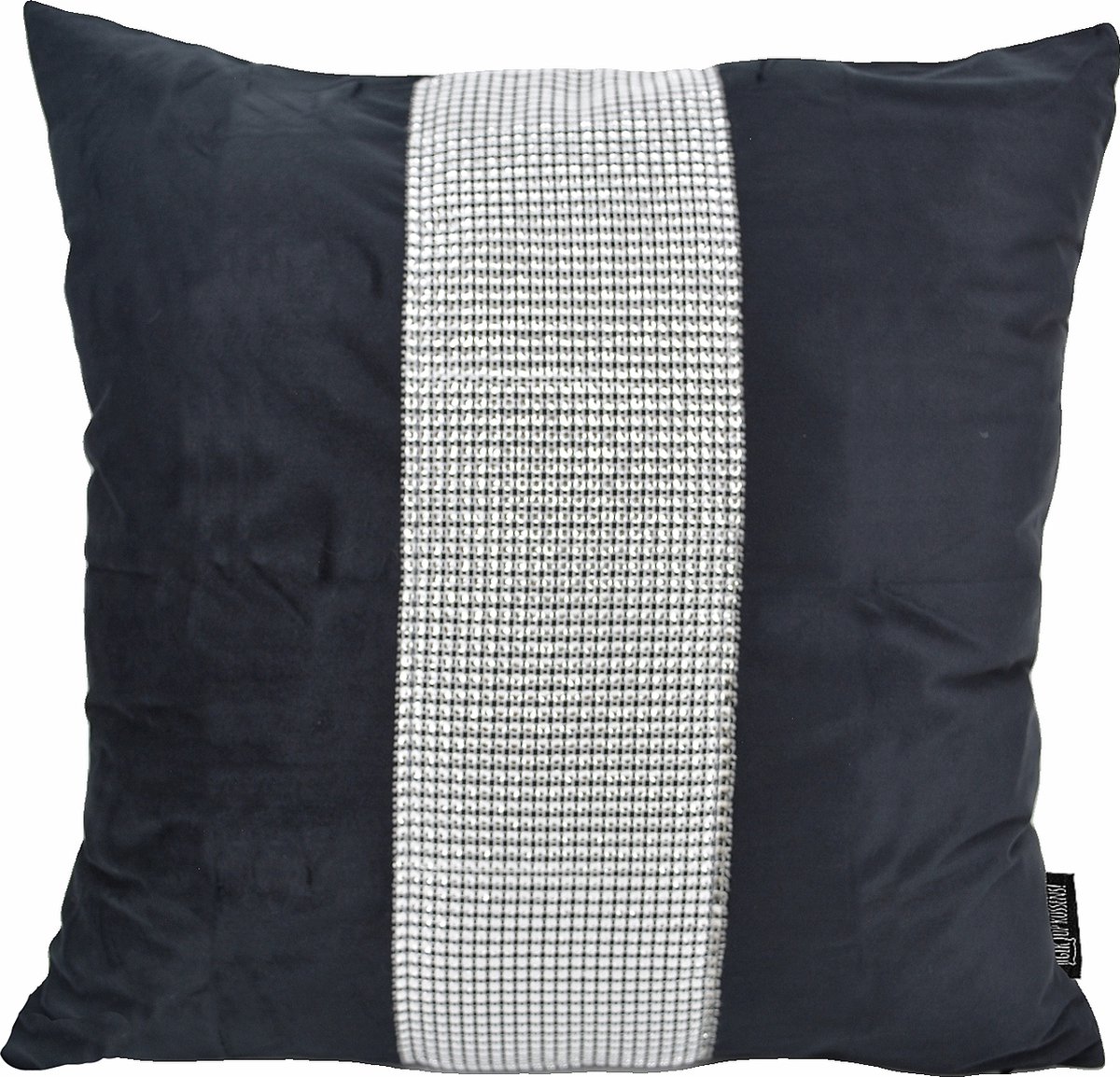 Gek op Kussens! Velvet Bliss Diamond - Zwart Kussenhoes | Velvet/Polyester | 45 x 45 cm