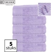 The One Towelling Classic Handdoeken - 50 x 100 cm - 5 Stuks - Voordeelverpakking - Hoge vochtopname - 100% Gekamd katoen - Lavendel