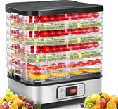 Voedseldroger met Timer - Elektrische Droogautomaat - 5 lagen - 250 W, LCD-display, Instelbare Temperatuur, 400W/LCD