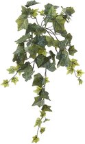 Louis Maes kunstplant met blaadjes hangplant Klimop/hedera - groen - 58 cm - Klimplanten