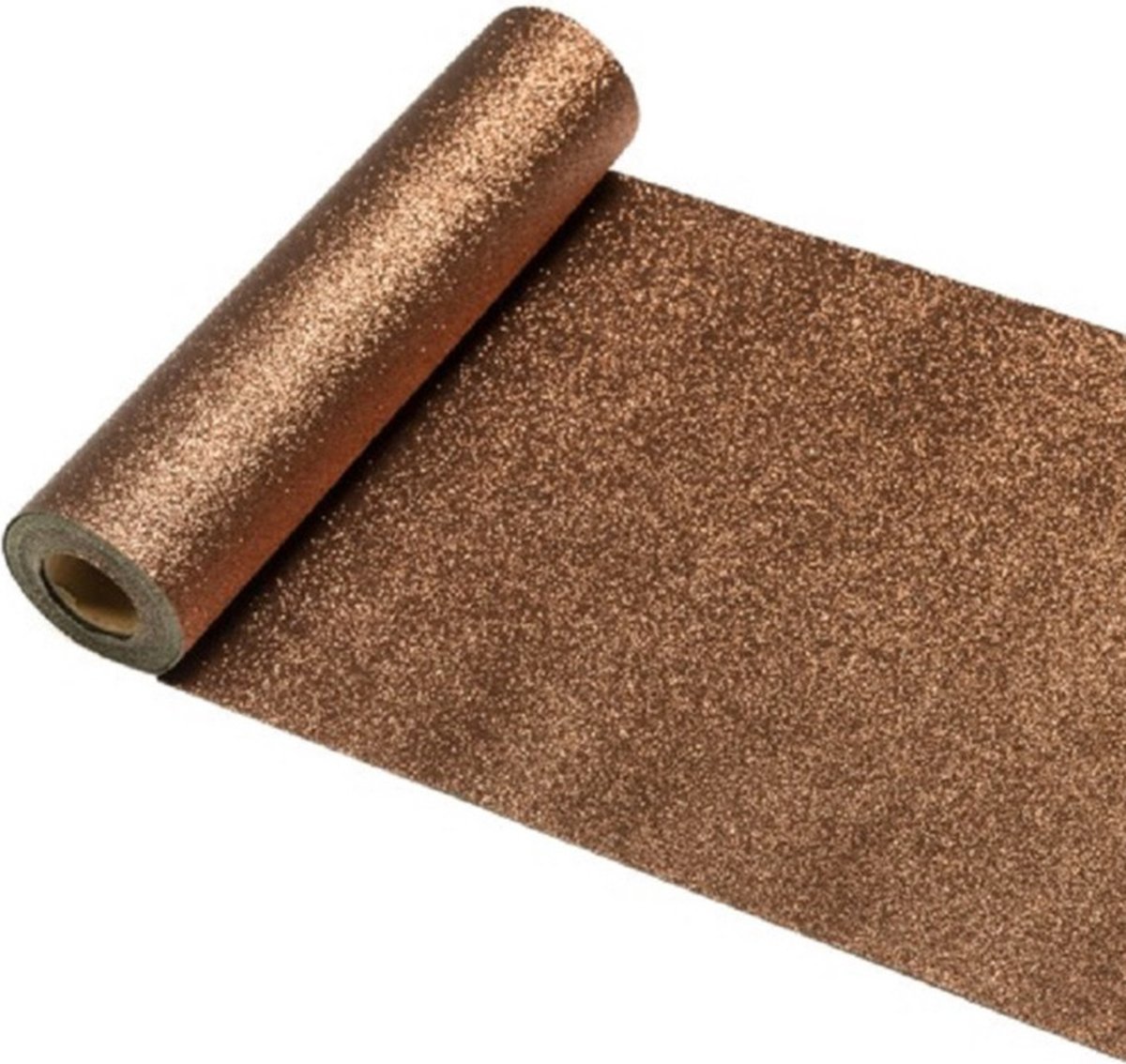 Chaks Tafelloper op rol - brons glitter - 30 x 500 cm - polyester