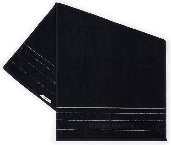 Rivièra Maison Handdoek RM Elegant Towel black 100x50
